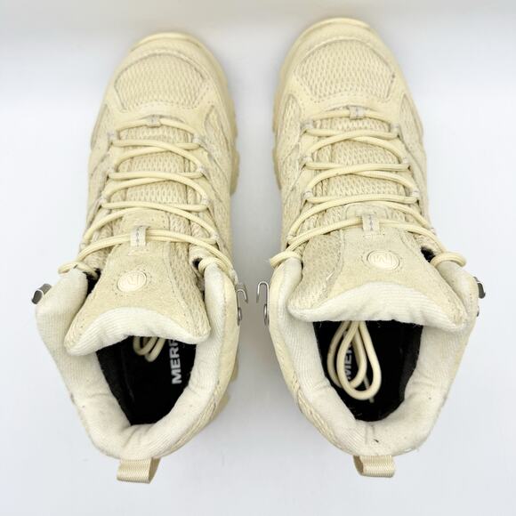 Merrell Womens Moab 3 Mid Hiking Boots US 7.5 M EU 38 Tan Yellow Waterproof NWOB - Picture 10 of 13